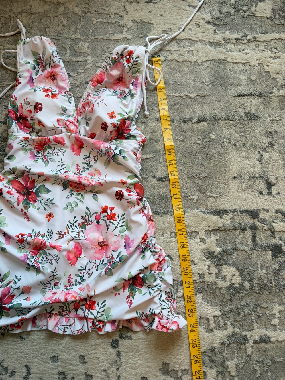 Woman’s floral pink swim dress - Picture 3 of 6